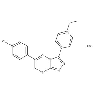 6-(4-chlorophenyl)-3-(4-methoxyphenyl)-7H-[1,2,4]triazolo[3,4-b][1,3,4]thiadiazine hydrobromide结构式