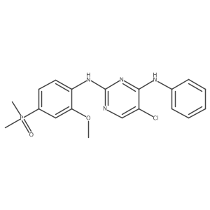 5-chloro-N2-[4-(dimethylphosphoryl)-2-methoxyphenyl]-N4-phenylpyrimidine-2,4-diamine结构式
