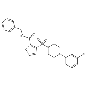 N-benzyl-3-{[4-(3-chlorophenyl)piperazin-1-yl]sulfonyl}thiophene-2-carboxamide Structure