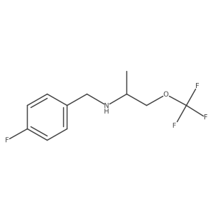 (4-Fluoro-benzyl)-(1-methyl-2-trifluoromethoxyethyl)-amine Structure