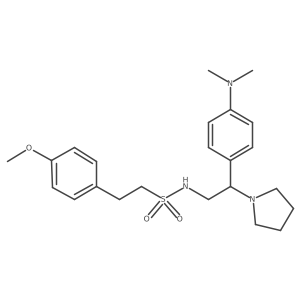 N-(2-(4-(dimethylamino)phenyl)-2-(pyrrolidin-1-yl)ethyl)-2-(4-methoxyphenyl)ethanesulfonamide Structure