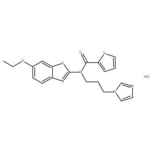 N-(3-(1H-imidazol-1-yl)propyl)-N-(6-ethoxybenzo[d]thiazol-2-yl)thiophene-2-carboxamide hydrochloride结构式