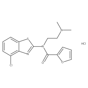 N-(4-chlorobenzo[d]thiazol-2-yl)-N-(2-(dimethylamino)ethyl)furan-2-carboxamide hydrochloride Structure