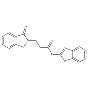 N-[(2Z)-1,3-benzothiazol-2(3H)-ylidene]-3-(3-oxo-1,2-benzothiazol-2(3H)-yl)propanamide结构式