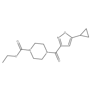 Ethyl 4-(5-cyclopropyl-1,2-oxazole-3-carbonyl)piperazine-1-carboxylate Structure