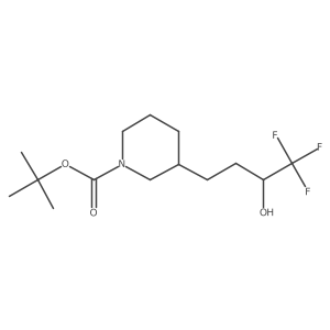 Tert-butyl 3-(4,4,4-trifluoro-3-hydroxybutyl)piperidine-1-carboxylate结构式
