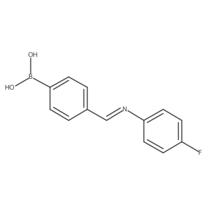 4-{[(4-Fluorophenyl)imino]methyl}benzeneboronic acid Structure