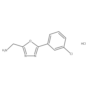 C-[5-(3-Chloro-phenyl)-[1,3,4]oxadiazol-2-yl]-methylamine hydrochloride Structure