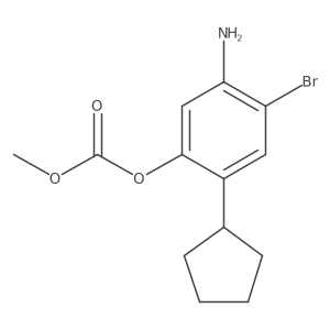 5-Amino-4-bromo-2-cyclopentylphenyl methyl carbonate Structure