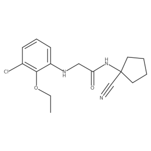 2-[(3-chloro-2-ethoxyphenyl)amino]-N-(1-cyanocyclopentyl)acetamide Structure