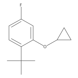 1-Tert-butyl-2-cyclopropoxy-4-fluorobenzene结构式