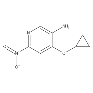4-Cyclopropoxy-6-nitropyridin-3-amine结构式