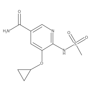 5-Cyclopropoxy-6-(methylsulfonamido)nicotinamide结构式