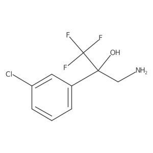 3-Amino-2-(3-chlorophenyl)-1,1,1-trifluoropropan-2-ol结构式