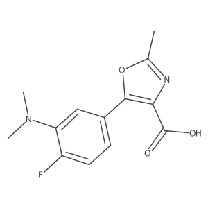 5-(3-(Dimethylamino)-4-fluorophenyl)-2-methyloxazole-4-carboxylic acid Structure