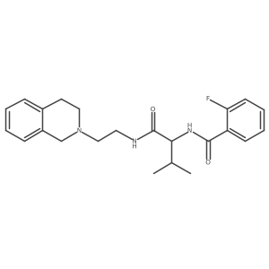 2-[(2-fluorophenyl)formamido]-3-methyl-N-[2-(1,2,3,4-tetrahydroisoquinolin-2-yl)ethyl]butanamide结构式