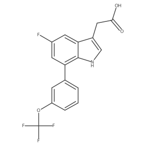 1H-Indole-3-acetic acid, 5-fluoro-7-[3-(trifluoromethoxy)phenyl]- Structure