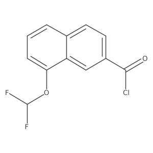 1-(Difluoromethoxy)naphthalene-7-carbonyl chloride结构式