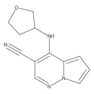 4-(Tetrahydrofuran-3-ylamino)pyrrolo[1,2-b]pyridazine-3-carbonitrile Structure