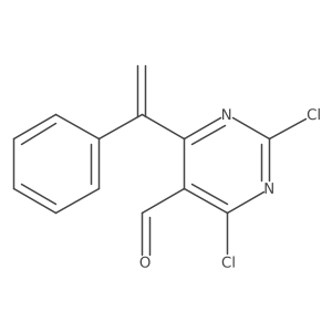 2,4-Dichloro-6-(1-phenylvinyl)pyrimidine-5-carbaldehyde结构式