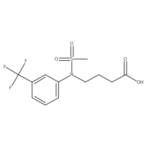 4-{(Methylsulfonyl)[3-(trifluoromethyl)phenyl]amino}butanoic acid结构式