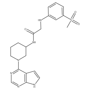 N-(1-(7H-pyrrolo[2,3-d]pyrimidin-4-yl)piperidin-3-yl)-2-(3-(methylsulfonyl)phenylamino)acetamide结构式