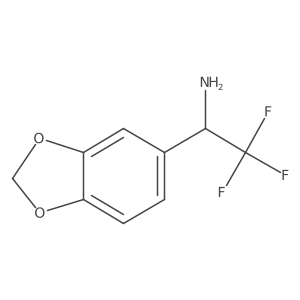 1-(Benzo[d][1,3]dioxol-5-yl)-2,2,2-trifluoroethanamine结构式