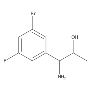 1-Amino-1-(3-bromo-5-fluorophenyl)propan-2-OL结构式