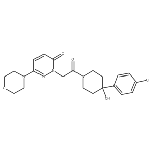 2-{2-[4-(4-chlorophenyl)-4-hydroxypiperidin-1-yl]-2-oxoethyl}-6-(morpholin-4-yl)pyridazin-3(2H)-one Structure