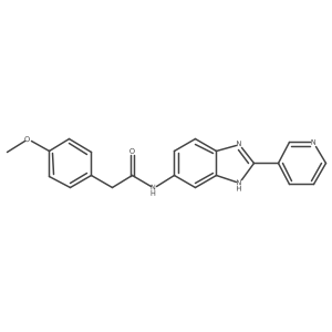 2-(4-methoxyphenyl)-N-[2-(pyridin-3-yl)-1H-benzimidazol-5-yl]acetamide Structure