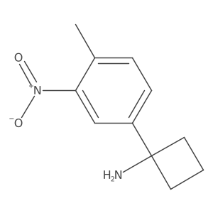 1-(4-Methyl-3-nitrophenyl)cyclobutan-1-amine结构式