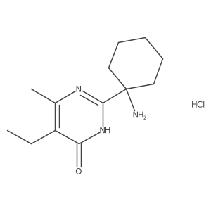 2-(1-Aminocyclohexyl)-5-ethyl-6-methyl-1,4-dihydropyrimidin-4-one hydrochloride Structure