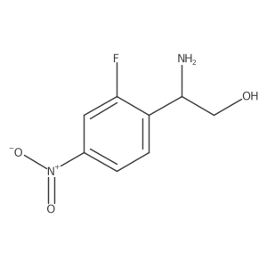 2-Amino-2-(2-fluoro-4-nitrophenyl)ethan-1-ol结构式
