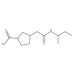 1-{[(Butan-2-yl)carbamoyl]methyl}pyrrolidine-3-carboxylic acid结构式