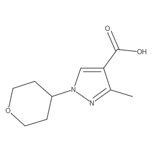3-methyl-1-(oxan-4-yl)-1H-pyrazole-4-carboxylic acid Structure