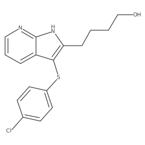 4-[3-(4-chlorophenyl)sulfanyl-1H-pyrrolo[2,3-b]pyridin-2-yl]butan-1-ol Structure