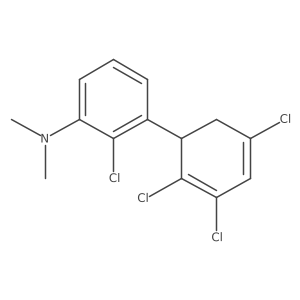 [2-Chloro-3-(2,3,5-trichlorocyclohexa-2,4-dienyl)-phenyl]-dimethyl-amine结构式