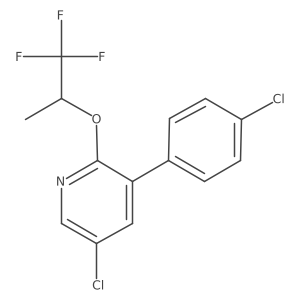 5-Chloro-3-(4-chloro-phenyl)-2-((S)-2,2,2-trifluoro-1-methyl-ethoxy)-pyridine Structure