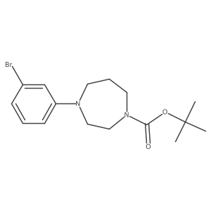 Tert-butyl 4-(3-bromophenyl)-1,4-diazepane-1-carboxylate结构式
