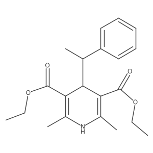 Diethyl 2,6-dimethyl-4-(1-phenylethyl)-1,4-dihydropyridine-3,5-dicarboxylate Structure