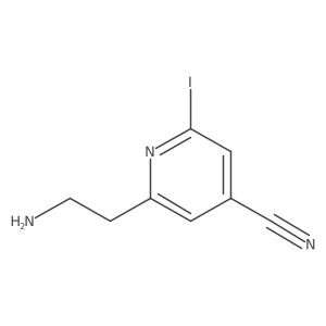 2-(2-Aminoethyl)-6-iodoisonicotinonitrile结构式