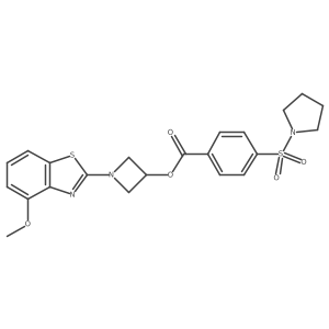 1-(4-Methoxybenzo[d]thiazol-2-yl)azetidin-3-yl 4-(pyrrolidin-1-ylsulfonyl)benzoate Structure