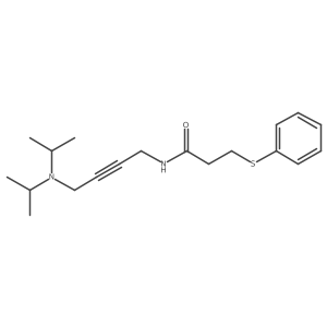 N-[4-(diisopropylamino)but-2-ynyl]-3-phenylsulfanyl-propanamide结构式