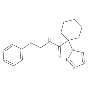 N-[2-(4-pyridyl)ethyl]-1-(1H-1,2,3,4-tetraazol-1-yl)-1-cyclohexanecarboxamide Structure