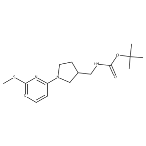 Tert-butyl ((1-(2-(methylthio)pyrimidin-4-yl)pyrrolidin-3-yl)methyl)carbamate Structure