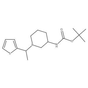 Tert-butyl (1-(1-(thiophen-2-yl)ethyl)piperidin-3-yl)carbamate Structure