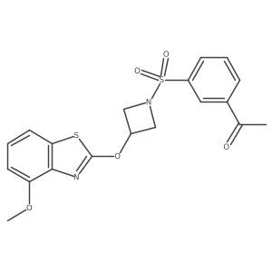 1-(3-((3-((4-Methoxybenzo[d]thiazol-2-yl)oxy)azetidin-1-yl)sulfonyl)phenyl)ethanone Structure