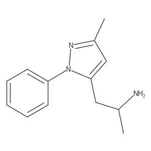 1-(3-methyl-1-phenyl-1H-pyrazol-5-yl)propan-2-amine结构式