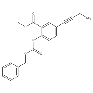 Benzyl 2-(methoxycarbonyl)-4-(3-aminoprop-1-ynyl)phenylcarbamate结构式