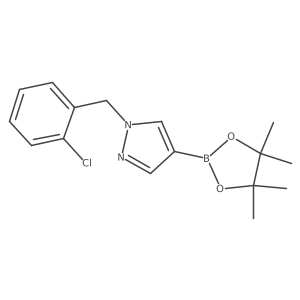 1-(2-chlorobenzyl)-4-(4,4,5,5-tetramethyl-1,3,2-dioxaborolan-2-yl)-1H-pyrazole结构式